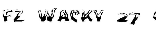 FZ WACKY 27 EX font preview