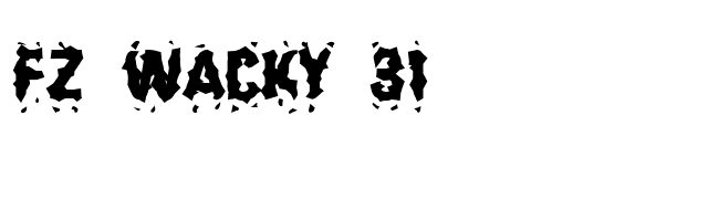 FZ WACKY 31 font preview