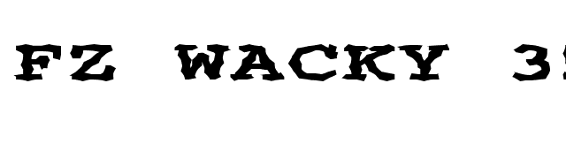 FZ WACKY 35 EX font preview