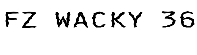 FZ WACKY 36 EX font preview