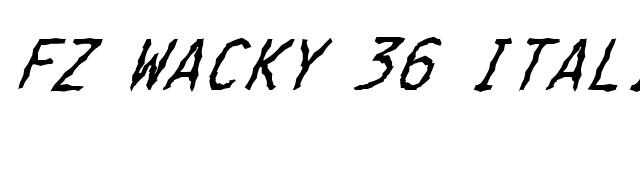 FZ WACKY 36 ITALIC font preview