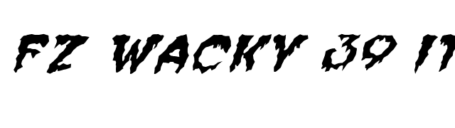 FZ WACKY 39 ITALIC font preview