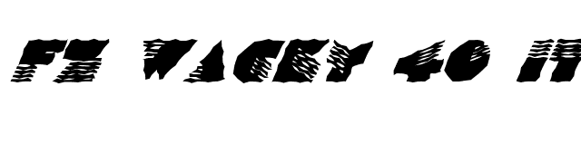 FZ WACKY 40 ITALIC font preview