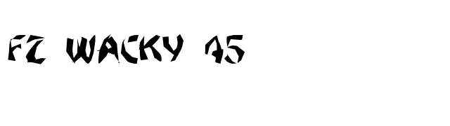 FZ WACKY 45 font preview