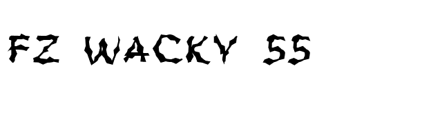 FZ WACKY 55 font preview