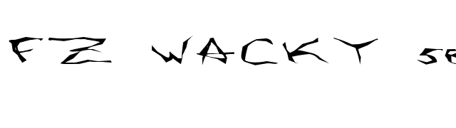 FZ WACKY 58 EX font preview