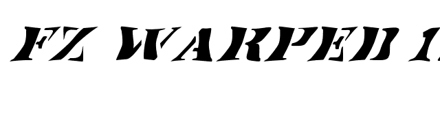 FZ WARPED 17 ITALIC font preview