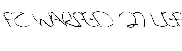 FZ WARPED 27 LEFTY font preview