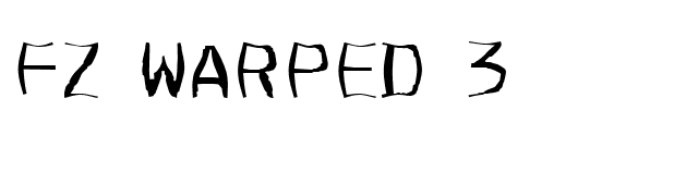 FZ WARPED 3 font preview