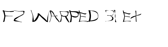 FZ WARPED 31 EX font preview