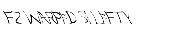 FZ WARPED 31 LEFTY font preview