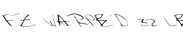 FZ WARPED 32 LEFTY font preview