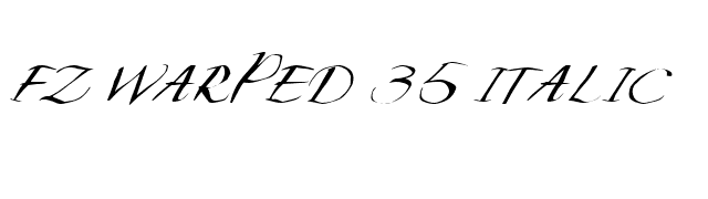 FZ WARPED 35 ITALIC font preview