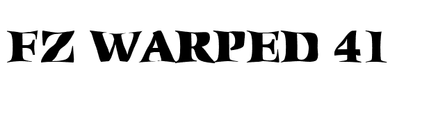 FZ WARPED 41 font preview