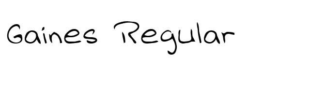 Gaines Regular font preview