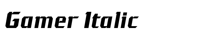 Gamer Italic font preview