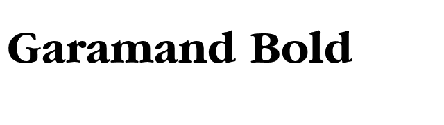 Garamand Bold font preview