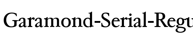 Garamond-Serial-Regular font preview