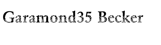 Garamond35 Becker font preview