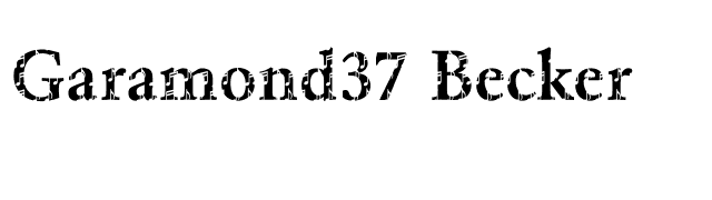 Garamond37 Becker font preview