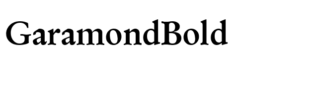 GaramondBold font preview