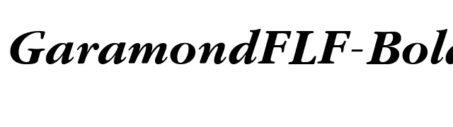 GaramondFLF-BoldItalic font preview