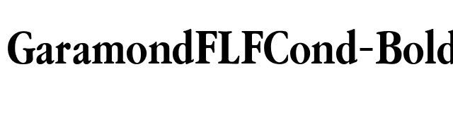 GaramondFLFCond-Bold font preview