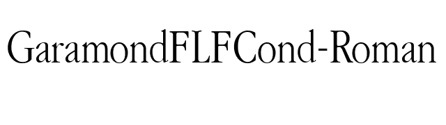 GaramondFLFCond-Roman font preview