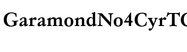 GaramondNo4CyrTCYMed font preview