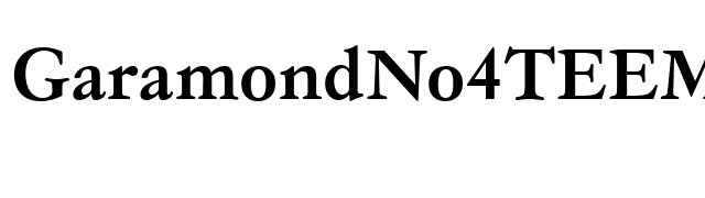 GaramondNo4TEEMed font preview