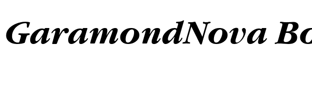 GaramondNova Bold Italic font preview