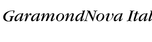 GaramondNova Italic font preview