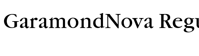 GaramondNova Regular font preview