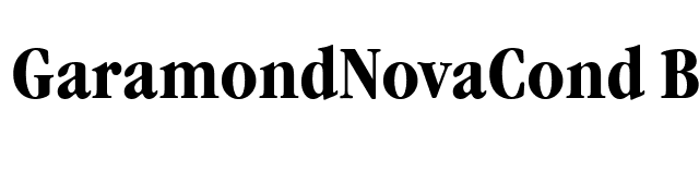 GaramondNovaCond Bold font preview