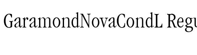 GaramondNovaCondL Regular font preview