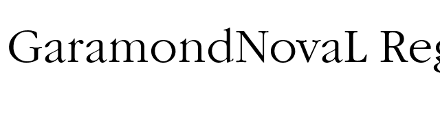 GaramondNovaL Regular font preview