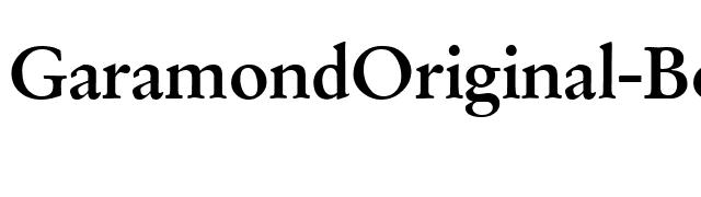 GaramondOriginal-Bold font preview