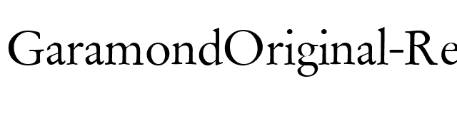 GaramondOriginal-Regular font preview