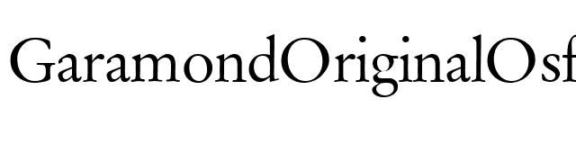 GaramondOriginalOsf-Regular font preview