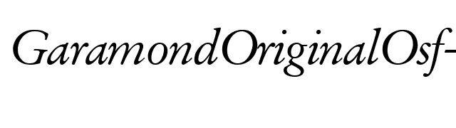 GaramondOriginalOsf-RegularItalic font preview