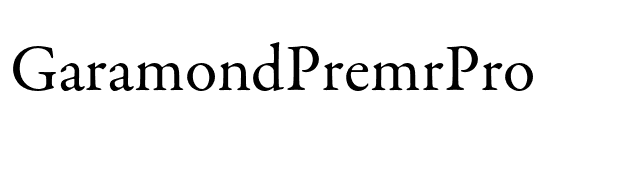 GaramondPremrPro font preview