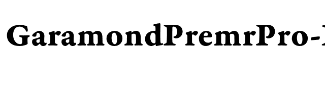 GaramondPremrPro-BdCapt font preview