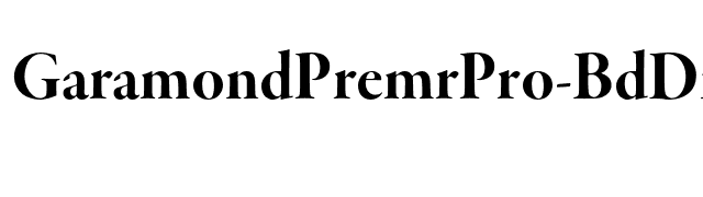 GaramondPremrPro-BdDisp font preview