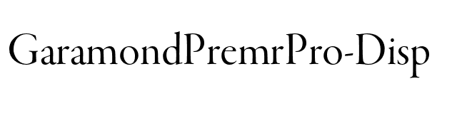 GaramondPremrPro-Disp font preview