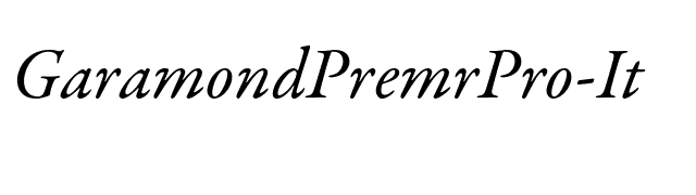 GaramondPremrPro-It font preview