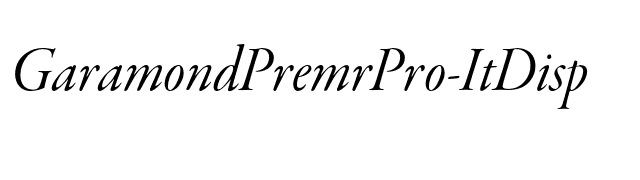 GaramondPremrPro-ItDisp font preview