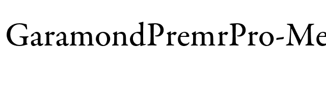 GaramondPremrPro-Med font preview