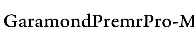 GaramondPremrPro-MedCapt font preview