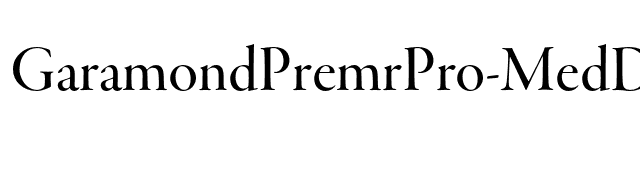 GaramondPremrPro-MedDisp font preview