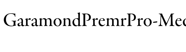 GaramondPremrPro-MedSubh font preview